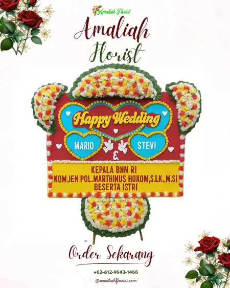 Papan Bunga Pernikahan Kalitapen